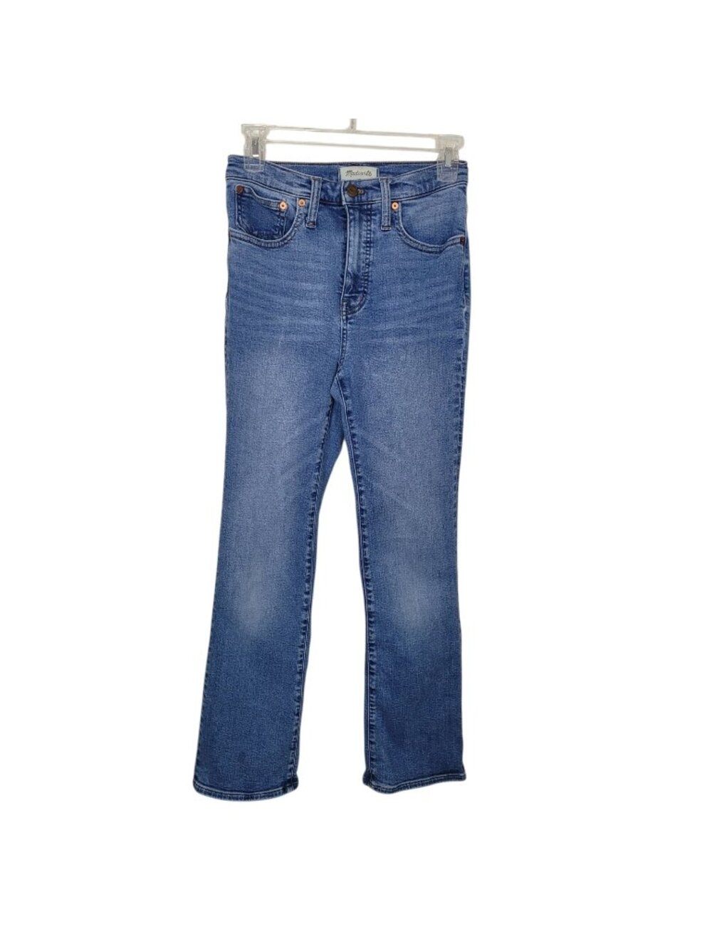 Madewell Cali Demi-Boot Cut Jeans Med Wash Sz 25 Mid Rise Cropped Closet Staple